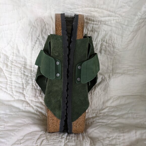 Birkenstock Kyoto 41 Mountain View Green suede nubuck leather regular wide - Picture 4 of 8
